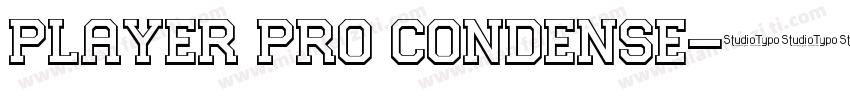 Player Pro Condense字体转换